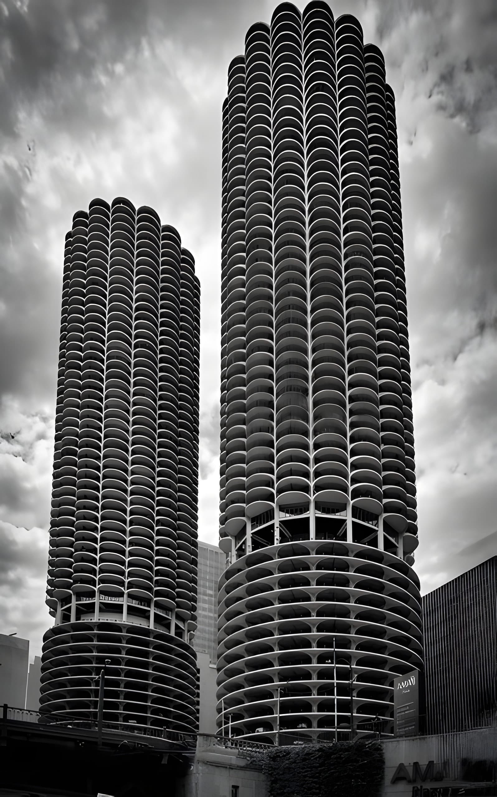 Marina City towers on the Chicago River